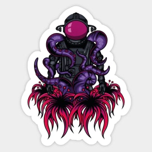 Astronaut Octopus Sticker